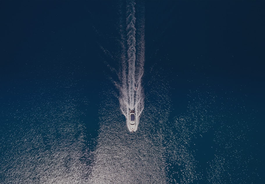 aerial of boat